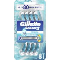 Maquinilla desechable GILLETTE Sensor 3 Cool, pack 8 uds