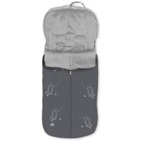 Saco polar universal estampado dino gris para silla de paseo impermeable INTERBABY