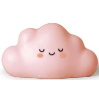 Lámpara quitamiedos nube rosa, luz led, pilas incluidas INTERBABY