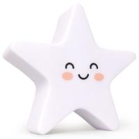 Lámpara quitamiedos estrella blanca, luz led, pilas incluidas INTERBABY