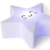 Lámpara quitamiedos estrella blanca, luz led, pilas incluidas INTERBABY