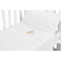 Sábanas de cuna Animalitos gris, 60x120 cm, 3 piezas, 100% algodón INTERBABY, 1 ud