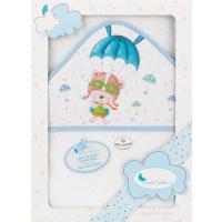 Capa de baño 100x100cm  con capucha, 100% algodón tacto suave,absorbente INTERBABY