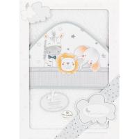 Capa de baño 100x100cm  con capucha, 100% algodón tacto suave,absorbente INTERBABY