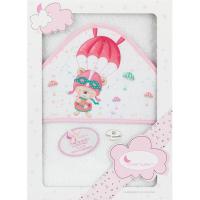 Capa de baño 100x100cm  con capucha, 100% algodón tacto suave,absorbente INTERBABY