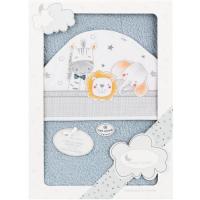 Capa de baño 100x100cm  con capucha, 100% algodón tacto suave,absorbente INTERBABY