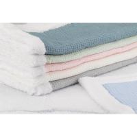 Manta nido de abeja beige +borreguillo, tacto extrasuave, 80x110 cm INTERBABY, 1ud