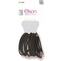 6+6 Elásticos pequeños negros ELISON, pack 1 ud