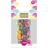 Gomas de colores de caucho GLAMOUR, pack 300 uds