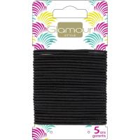 Gomas finas negras GLAMOUR, pack 28 uds
