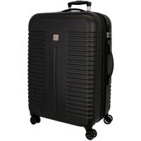 Trolley grande India negro ABS, 4 ruedas, extensible ROLL ROAD, 55x80x29 cm