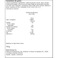 Surtido gummy vegan con azúcar DAMEL, bolsa 110 g