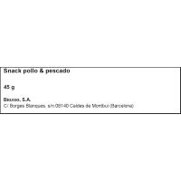 Snack de pollo y pescado para gato BIOZOO, bolsa 45 g