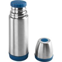 Botella termo de acero inoxidable 18/10, modelo Office  acero y azul IBILI, 300 ml