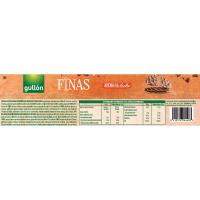 Galleta Digestive Finas de avena chocolate GULLÓN, paquete 150 g