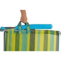 Silla cama de playa lima, aluminio, textilene, plegable, posiciones, 77x60x83cm