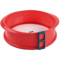 Molde silicona roja redondo con base de cristal IBILI, Ø 26 cm