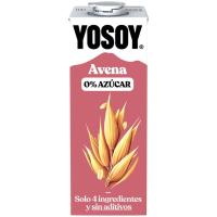 Bebida de avena 0% azúcar YOSOY, brik 1 litro