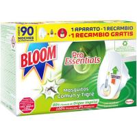 Insecticida eléctrico BLOOM, aparato+2 recambios, 90 dosis