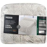Edredón Aren Coral Sherpa, 100% poliéster EROSKI