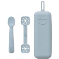 Portacubiertos de silicona color azul INTERBABY