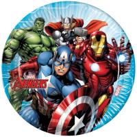 Plato de cartón FSC Avengers Mighty, Ø23 cm, pack 8 uds