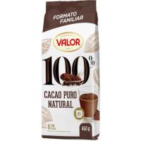 Cacao soluble natural 100% VALOR, bolsa 460 g