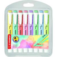 Estuche con marcador fluorescente 8 colores pastel Swing Cool STABILO, pack 8 uds