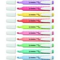 Estuche con marcador fluorescente 8 colores pastel Swing Cool STABILO, pack 8 uds