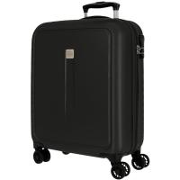 ROLL ROAD ABS Kanbodia kabinako trolley beltza, 4 gurpil, konbinazio itxiera, 40x55x20 cm