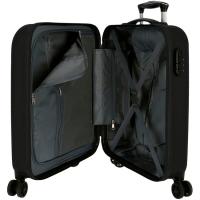 ROLL ROAD ABS Kanbodia kabinako trolley beltza, 4 gurpil, konbinazio itxiera, 40x55x20 cm
