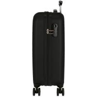 ROLL ROAD ABS Kanbodia kabinako trolley beltza, 4 gurpil, konbinazio itxiera, 40x55x20 cm