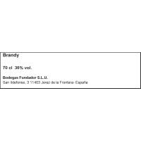 Brandy Jerez Solera FUNDADOR, botella 70 cl