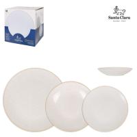 Vajilla Moon porcelana, 18 platos: llanos 27cm hondos 23cm postre 19cm SANTA CLARA
