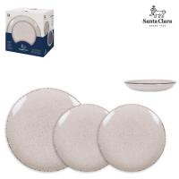 Vajilla Ivory Salvora loza: 4 llanos 27cm, 4 hondos 23cm 4 postre 19cm SANTA CLARA