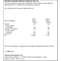 Ginebra NORDES, botella 1 litro