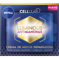 Crema reparadora antimanchas noche NIVEA LUMINOUS, tarro 50 ml