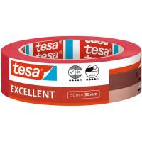 Cinta para pintor, adhesiva y de color rojo, Excellent TESA, 50 m x 30 mm