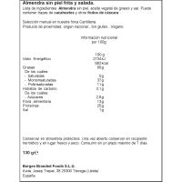 Almendras fritas y saladas PIZARRO, bolsa 130 g