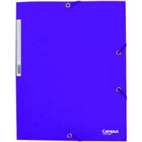 Carpeta A4 de cartón morada, con gomas y solapas CAMPUS, 1 ud