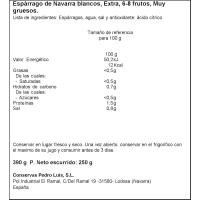 Esparrago grueso IGP Navarra 6/8 piezas PEDRO LUIS, lata 250 g