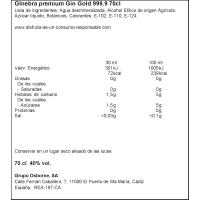 Ginebra Gold 999, botella 70 cl