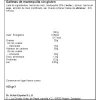 Galletas de mantequilla sin gluten SCHAR, caja 100 g