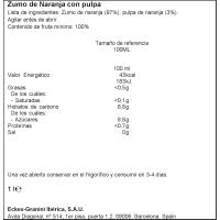 Zumo de naranja exprimido con pulpa GRANINI, botella 1 litro
