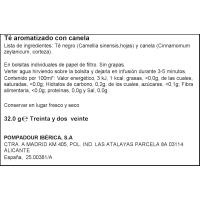 Infusión té negro con canela POMPADOUR, caja 20 uds