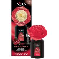 Ambientador mikado flor frutos rojos AURA, bote 40 ml