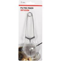 Filtro tipo pinza con bola para infusión, metálico MARKET SUPREM, blister 1 ud