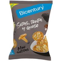 Mini tortitas setas trufa queso BICENTURY, paquete 70 g