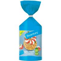 Tortitas de queso, tomate y albahaca BICENTURY, paquete 123,5 g