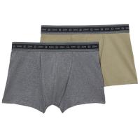 Bóxer hombre algodón orgánico, verde/gris talla M DIM, pack 2 uds
